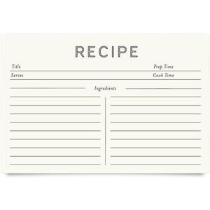 Jot & Mark Recipe Cards 4x6 Inches Blank Double Sided, 50 Count (Modern Minimal)