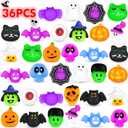 NPET 36pcs Halloween Mochi Squishies Toy, Kawaii Halloween Party Favor Squishies Toy Treats Goody Bag Filler Gifts, Ghost Spider Squishies Decoration Toys Stress Relief Toys Kids