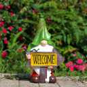 Solar Garden Gnomes Outdoor Garden Decor with Solar LED Light, Yard Graden Gnomes Decorations for Patio Lawn, Gifts for Mom, Gnomes Gifts for Women (Gnomes)