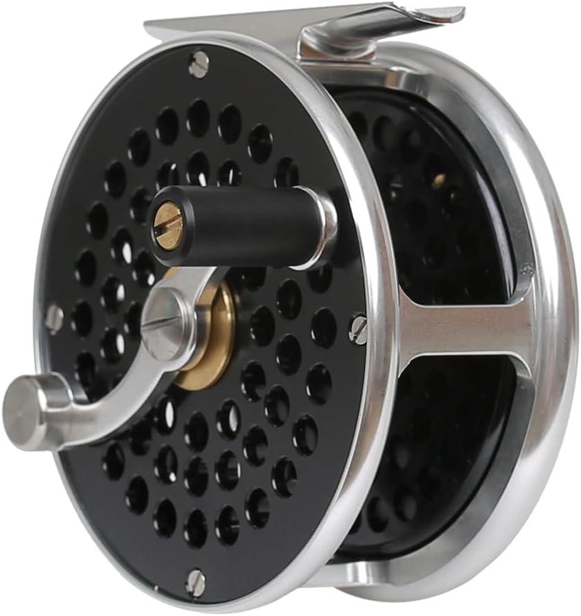 Vintage Classic Fly Fishing Reel,Right/Left Handle Position, Click and Pawl Fly Reel 3/4wt 5/6wt 7/9wt (Black)