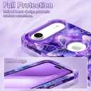 LONTECT for iPhone Air Case Glow in The Dark Three Layer Heavy Duty Shockproof Hard PC+Soft Silicone Rugged Full Body Protective Case for Women Girls,Royal Light