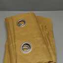 jinchan Linen Textured Room Darkening Curtain 63 Inch Length for Living Room Room Darkening Thermal Insulated Grommet Top Window Drape for Bedroom 52" W x 63" L Mustard Yellow 1 Panel