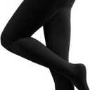 Compression Pantyhose Stockings for Women Men, 20-30 mmHg Medical Graduated Support Opaque Closed Toe Hose Tights (XX-Large, Black)