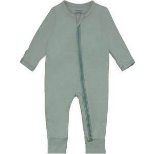 GUISBY Baby Footless Rompers, Rayon Pajamas 2 Way Zipper with Long Sleeve Sleeper Newborn