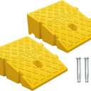 2Pack Curb Ramp, Portable Lightweight Heavy Duty Plastic Driveway Curb Ramps for Low Cars,Motorcycle Ramp,Curb Ramps (2.76 inch High)