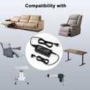 29V 2A Power Recliner Power Supply, Universal AC/DC Switching Power Supply Transformer 2-pin Adapter Replacement for Recliner/Electric Sofa/Lift Chair/Couch/