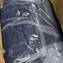 Chezmoi Collection Madrid 3-Piece Vintage Washed Solid Cotton Quilt and Shams Set (Queen, Navy)