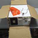 Hamucd 3-Color Temperature Mirrored Bedside Table Lamps Set of 2 for Living Room,Tall Silver Bling Modern Nightstands Lamps for Bedroom with 2 Bulbs,Full Mirror Cutting Design with White Fabric Shade