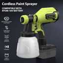 Cordless Paint Sprayer Compatible with Ryobi 18V Battery (Battery Not Included),1000ml/min High Flow,1000ml Container,150 Din/s Max Viscosity,Paint Sprayer for Furniture