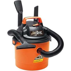 Armor All - 2.5 Gallon 2 HP 1-1/4" Hose, Portable Wall Mountable Wet/Dry Utility Vac (VOM205P0901)