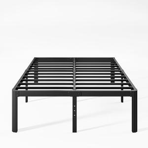 18 Inch High Heavy Duty Full Size Bed Frame Metal, Platform Bed Frame Full Size No Box Spring Needed, Noise Free, Easy Assembly, Black
