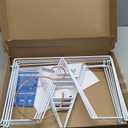 Tall Wire Shelf Dividers for Closet Organization  8 Pack For 16 Inch Wire Shelves Only - Measure Before You Buy - Sturdy and Easy Set-Up with Bonus Rose Gold Hanger (12" Tall x 16" Wide)