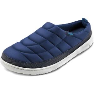 LazyStep Men's Slip on Slippers Indoor Outdoor House Shoes Memory Foam Clogs for Men (15-16, Deep Blue)