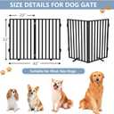 Full Metal Freestanding Dog Gates, 32" Height Pet Gates for Indoor & Outdoor, Extra Wide Foldable Dog Fences for Stairs, Hallways, Doorways, Yard (2 Panels, 40" W 32" H)