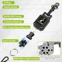 CB Mic Holder, Luminous Material Retractable Microphone Hanger Keeper CB Radio Accessory, Heavy-Duty Mic Tether 32" Stainless Steel Cord with Adjustable Mount Kit, Ideal for Truck Night Driving
