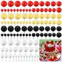 108 Pcs Balls Cake Topper DIY Cupcake Insert Foam Balloons for Cake Baking Wedding Anniversary Birthday Decoration(Classic Colors,Multi Sizes)