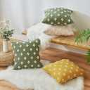 EMEMA Decorative Throw Pillow Covers Rhombic Jacquard Pillowcase Cushion Case Rectangle for Couch Sofa Bed Living Room Bedroom Set of 2, 12x20 Inch, Sage Green