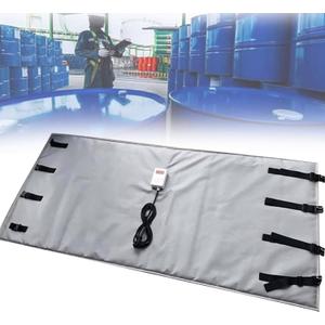 2300W/4000W IBC Ton Barrel Heater Waterproof Insulation Materials, Full Coverage Thermal Blanket Outdoor Oil Drum Thermal Blanket, Barrel Heating Tape for Heating Heat tracing,55Gallon/200L-Grey (Gray)