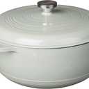 Lodge 7.5 Quart Enameled Cast Iron Dutch Oven with Lid  Dual Handles  Oven Safe up to 500 F or on Stovetop - Use to Marinate, Cook, Bake, Refrigerate and Serve  Desert Sage