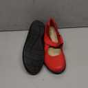 Women's Classic Comfort Mary Jane Flats Fashion Casual Dress Shoes Cute Closed Toe Slip On Lightweight Breathable Walking Shoes (10, Red)