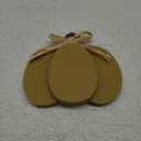 Ferraycle 3 Pcs Fall Pumpkin Decor Fall Wooden Signs 3D Pumpkin Tabletop Decor Farmhouse Sign Rustic Tiered Tray Decorations Block Centerpieces Standing Sign for Home Kitchen Harvest(Neutral Color)