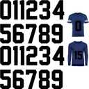 Zonon 22 Pieces Iron on Numbers T Shirt Heat Transfer 0 to 9 Jersey Numbers for Team Uniform Sports(Black,8 Inch)