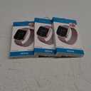 Compatible with Fitbit Versa 3 Versa 4 Sense 2 and Sense Bands for Men Women, Rose Gold Stainless Steel Metal Mesh Band Bracelet Strap Replacement for Sense/Versa 3 Smartwatch,Large 3 Pack