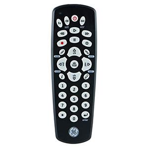 GE Universal Remote Control for Samsung, Vizio, LG, Sony, Sharp, Roku, Apple TV, RCA, Panasonic, Smart TVs, Streaming Players, Blu-ray, DVD, 3-Device, Black, 24991