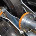 8 inches Scaffolding Wheels 1-3/8" Solid Round Stem Caster with Dual Locking Brakes 1100LBS Capacity Per Wheel Commercial Scaffolding Accessories