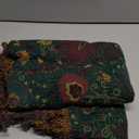 Boho Throw Blanket for Bed - 100% Pure Cotton Ultra Soft Rustic Quilt - Farmhouse Decor Bed Blankets, All Season Rustic Throw for Sofa Couch Chair(50"60", Boho Floral) (Floral Pattern 7)