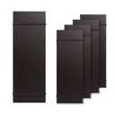 LZMS 4 Pcs 4 1/2" x 12 1/2" Dark Wood Color Clipboards - Menu Holder - Check Presenter with Straps - for Pocket Sized Notepads