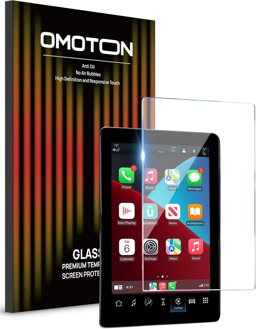 OMOTON Screen Protector for Ford Explorer 2020-2024, (XLT/ST-Line/Limited/Timberline/ST/Platinum/King Ranch) 10.1 Inch Touchscreen Accessories 9H Hardness Tempered Glass, Anti-Scratch, HD Clear