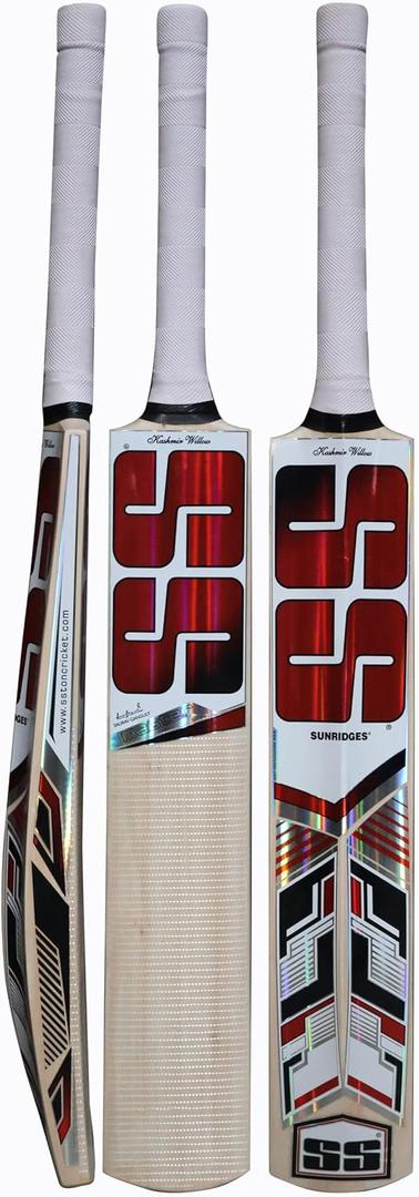 SS 2024 New Kashmir Willow Leather Ball Cricket Bat (Color May Vary) (Master)