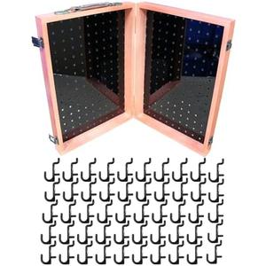 Wooden Foldable & Portable Acrylic Pegboard Display Stand for Craft Shows Panel Pegboard Jewelry Display Organizer - The Perfect Display Stand for Craft Shows, Traveling Display Cases, and More Wooden Foldable & Portable Acrylic Pegboard Display Stand for Craft Shows Panel Pegboard Jewelry Display Organizer - The Perfect Display Stand for Craft Shows, Traveling Display Cases, and More