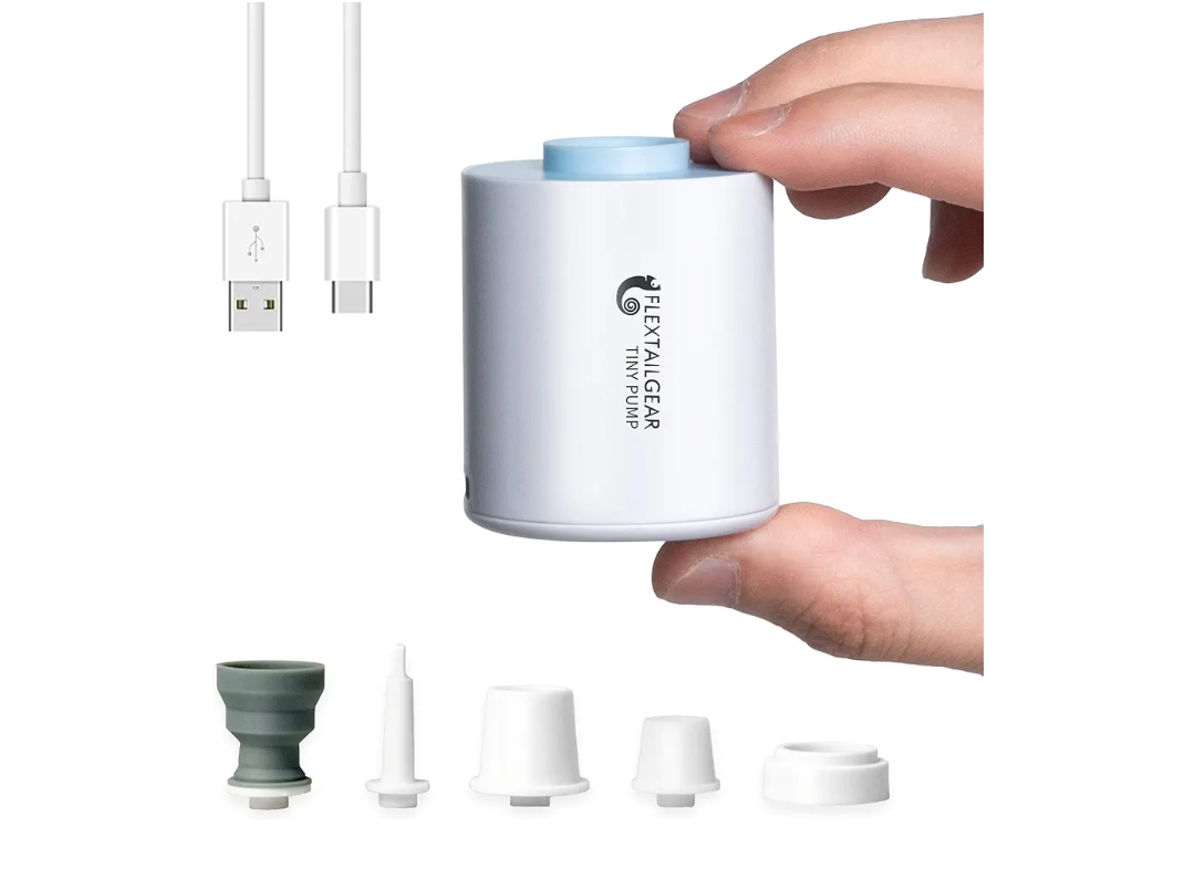 FLEXTAILGEAR Portable Air Pump for Inflatables, 2.82oz Classic Tiny Air Pump, Rechargeable Electric Air Pump to Inflate Deflate for Camping Gear Pool Floats Air Mattress Vacuum Storage Bags