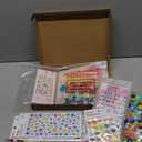 12 Set 100th Day of School Craft DIY Kit 12 Iron on Transfers for Clothing Shirt with Pom Pom Ball Dot Stickers Gems Number Stickers for 100s Day of School Shirt Bag Classroom Craft (Retro)