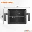 Carbon Steel Griddle for Gas Grill, Double Burner Griddle Compatible with Induction, Stove Top, Electric, Oven - 17" x 10" Professional Cookware for Cooktop, NonStick Griddle Pan