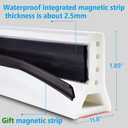 Duzzy 98 Inch Collapsible Shower Water Dam Shower Stopper Barrier and Retention System and Keeps Water Inside Threshold Dry and Wet Separation Suitable for Bathroom and Kitchen