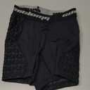 COOLOMG Girls Youth Sliding Shorts Softball Padded Compression Slider Shorts for Baseball Football Lacrosse Cricket (Large, Black)