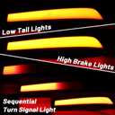 Smoked LED Rear Trunk Pillar Tail Light Column Replacement Compatible with Toyota 4Runner 2014-2024,Functuon as Brake Turn Signal Light Plug and Play