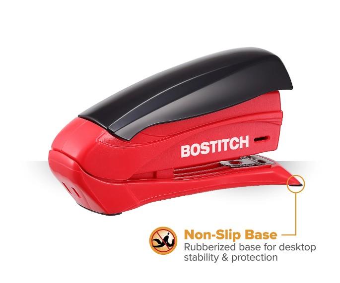 Bostitch® Inspire™ Spring-Powered Compact Stapler, 15 Sheet Capacity (Red)