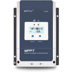 EPEVER 60A MPPT Solar Charge Controller 12V/24V/36V/48V DC Automatically Identifying System Voltage Max.PV 150V Solar Panel Regulator (Tracer 6415 an)