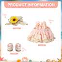 Lanynne 17cm Ornaments Clothes Set, Outfit Stylish Summer Holiday Fashion Ornaments Dress Shoes and Hat, Adorable Outfit Set Clothes Only No Doll (Pink Princess Style)