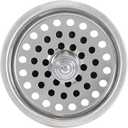 2 x EZ-FLO Rubber Flat Bottom Replacement Basket, 3-1/2 Inch Diameter, Stainless Steel, 30058