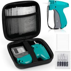 BEVTEE Price Tagging Guns for Clothes, Retail Price Tag Attacher Guns for Clothing (Not Stitch Gun), Includes 5 Needles, 1008 Barbs Fasteners, 1 Hard EVA Bag(Green)
