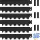 10 Inch Metal Landscape Edging, 40" L x 10" H Garden Edging - Bendable Metal Edging with 6 Clips Edging for Landacaping Lawn Yard (20Ft Total, Black)
