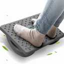 CasaZenith Foot Rest for Under Desk at Work - Ergonomic Foot Stools for Under Office Desk - Rocking Footrest with Roller Massager - Leg Rest for Chair, Computer Gaming - Promote Leg Circulation(Gray)