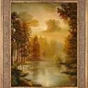 8x10 Vintage Picture Frames,Antique Picture Frame,Ornate Picture Frame for Wall Decor,1 Pack Gold Frames,Distressed Gold