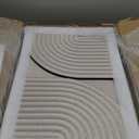 Azartslr 3D Abstract Textured Wall Art, Modern Black Beige Sandstone Wall Decor For Living Room, Brown Minimalism 3 Piece Home Bedroom Art Painting, Minimalist Artwork Dining Room Pictures Decoration