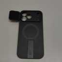 SURITCH for iPhone 16 Pro Max Case with Magnetic Camera Slide Cover and Adjustable Kickstand, Compatible with MagSafe, Shockproof Bumper Case Slim Protective Cover 6.9 Inch, Black